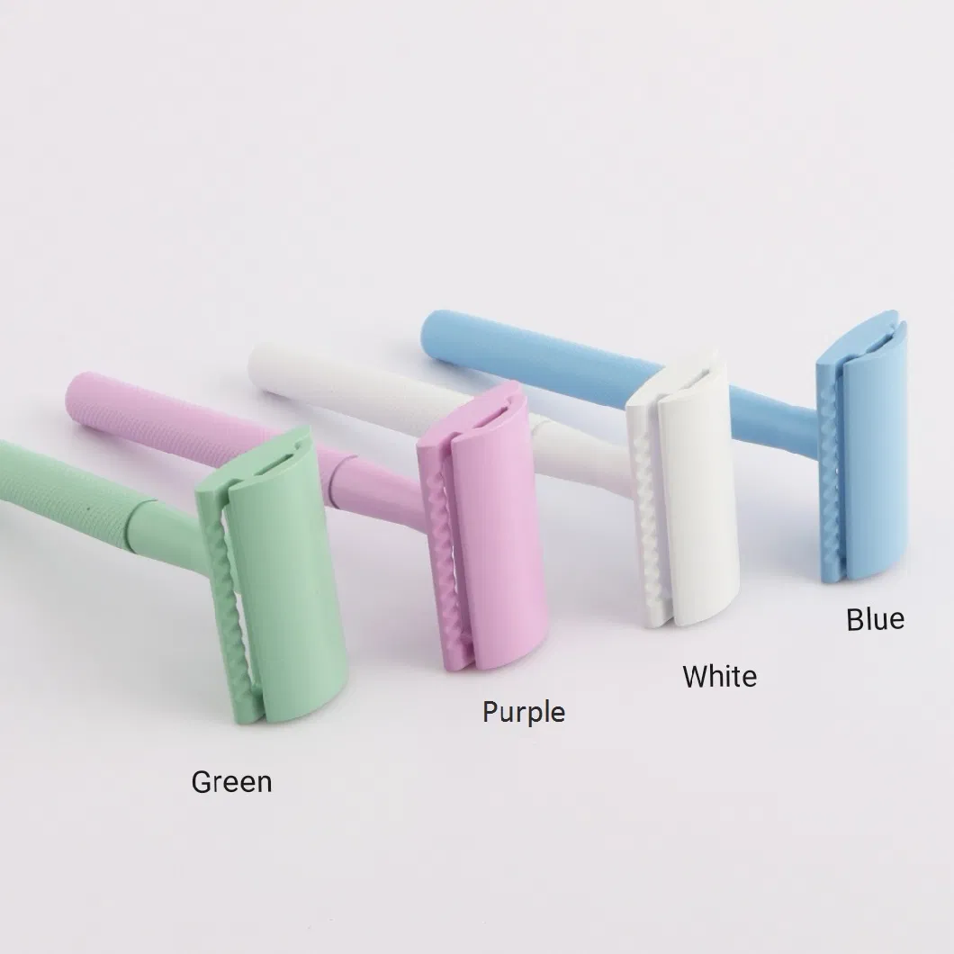 Multiple Color Metal Reusable Safety Razor for Women and Men