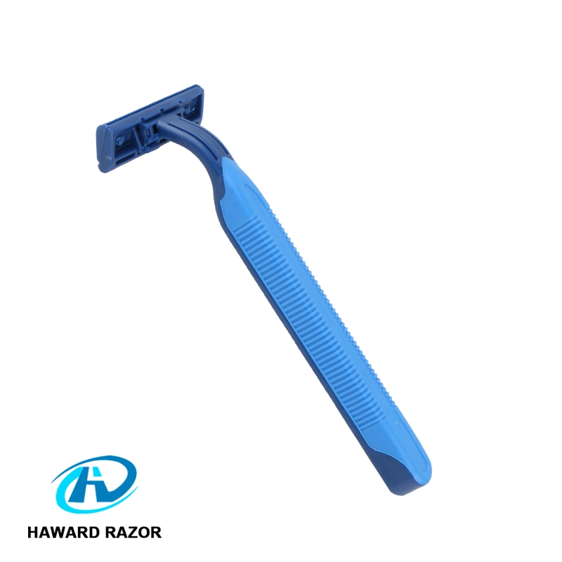 D228L Twin Blade Shaving Razor with Rubber Handle Hair Removal Men Razor