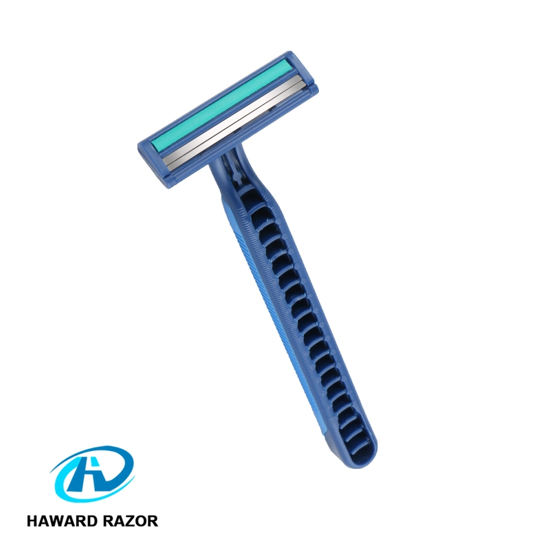 D228L Twin Blade Shaving Razor with Rubber Handle Hair Removal Men Razor