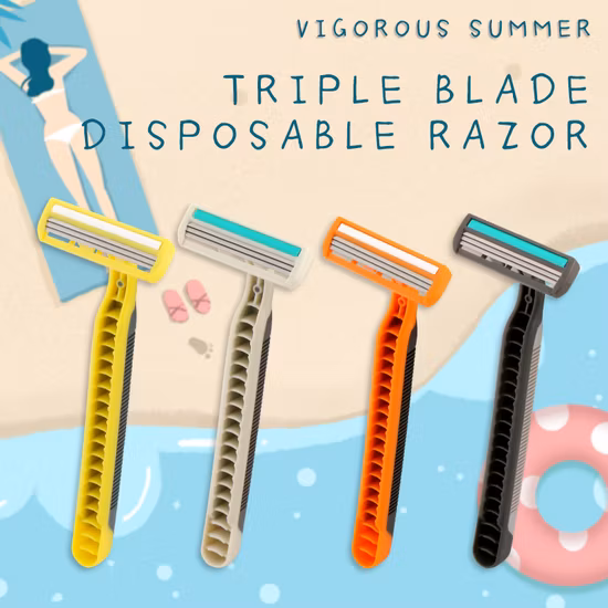 Fixed Head High Quality Triple Blade Razor for Men Shaving Razor Triple Blade