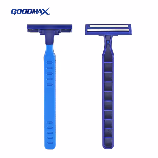 Rasoir jetable à double lame avec bande lubrifiante pour homme