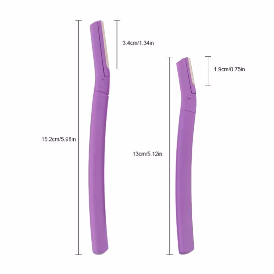 Rasoir de tondeuse de sourcil de paquet de 3 d'acier inoxydable de tondeuse de cheveux de visage de marque privée