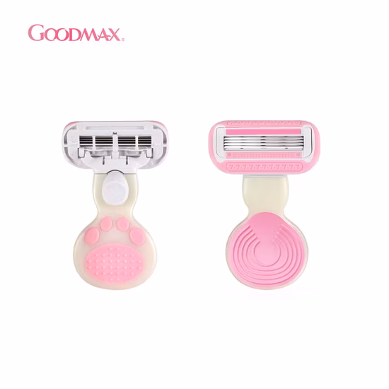 Rasoir système à quatre lames à grosse tête pour femmes avec manche court