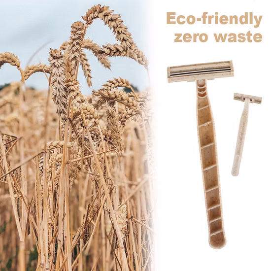 D211 50 % de rasoir à lames jumelles sans plastique avec outil de rasage jetable à tête fixe pour hommes